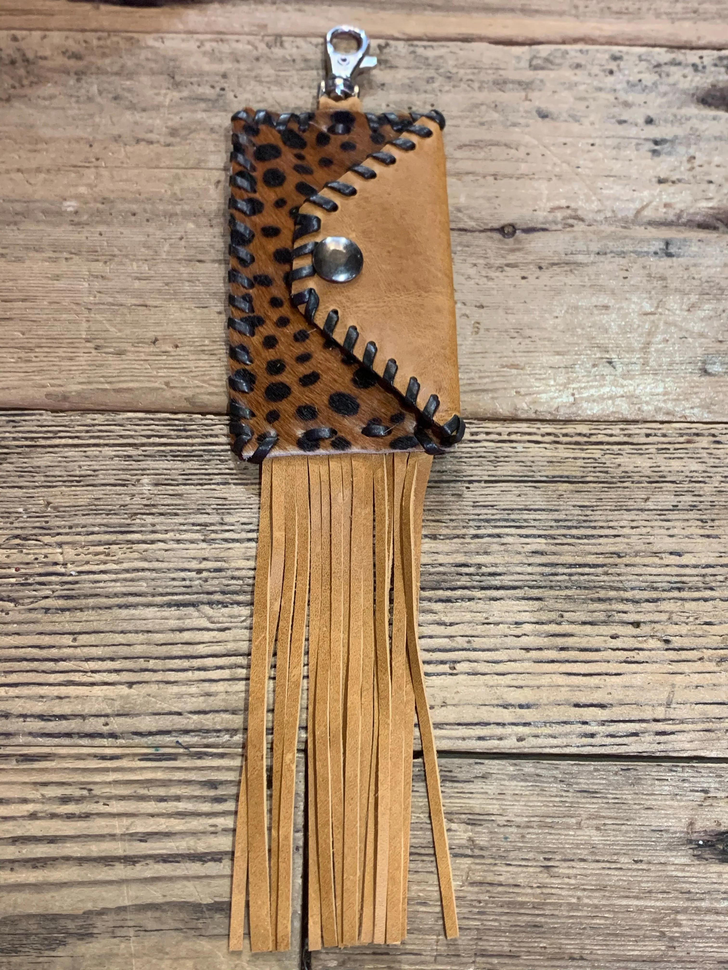 Leather Keychain Card Holder