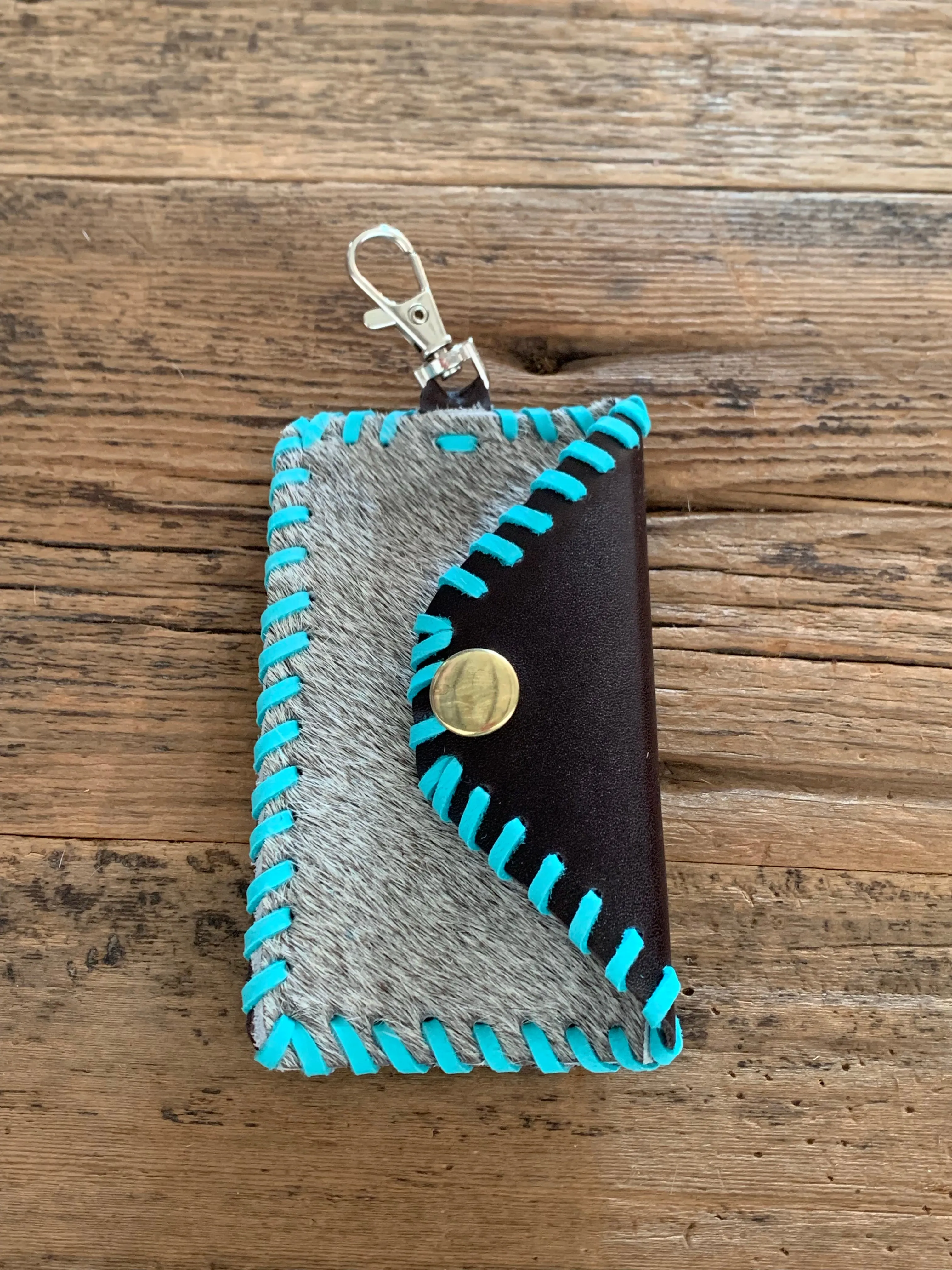 Leather Keychain Card Holder