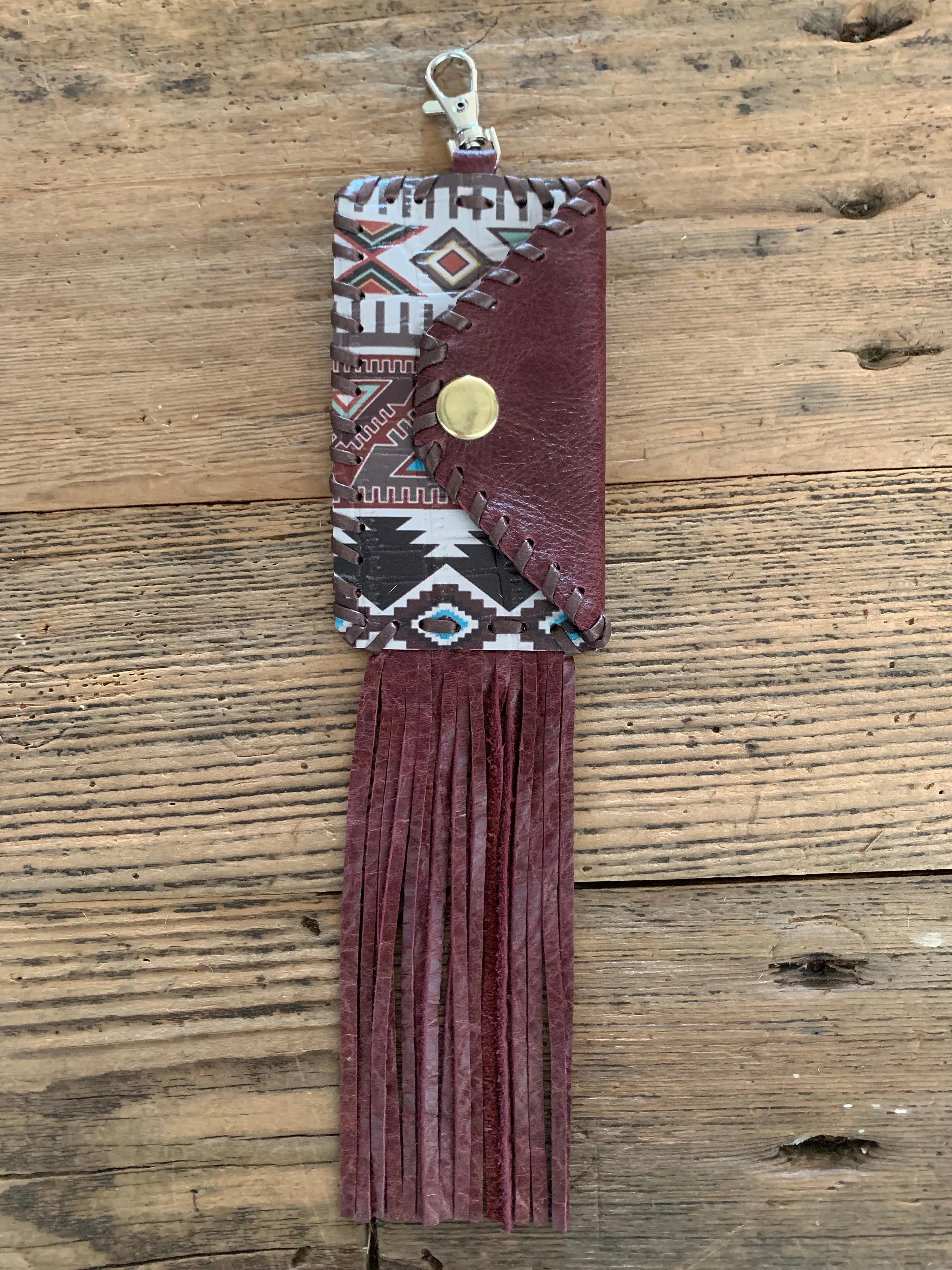Leather Keychain Card Holder