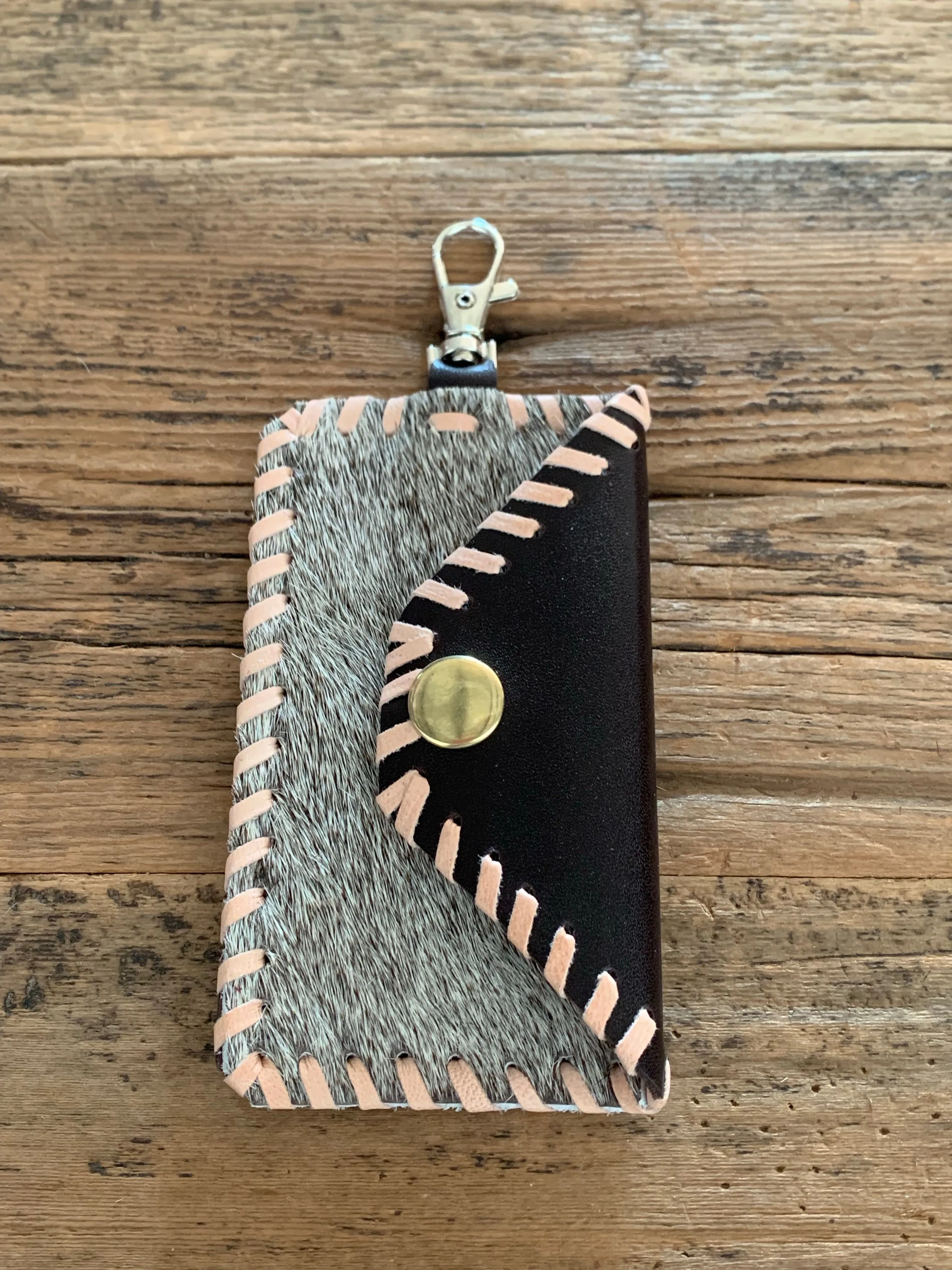 Leather Keychain Card Holder