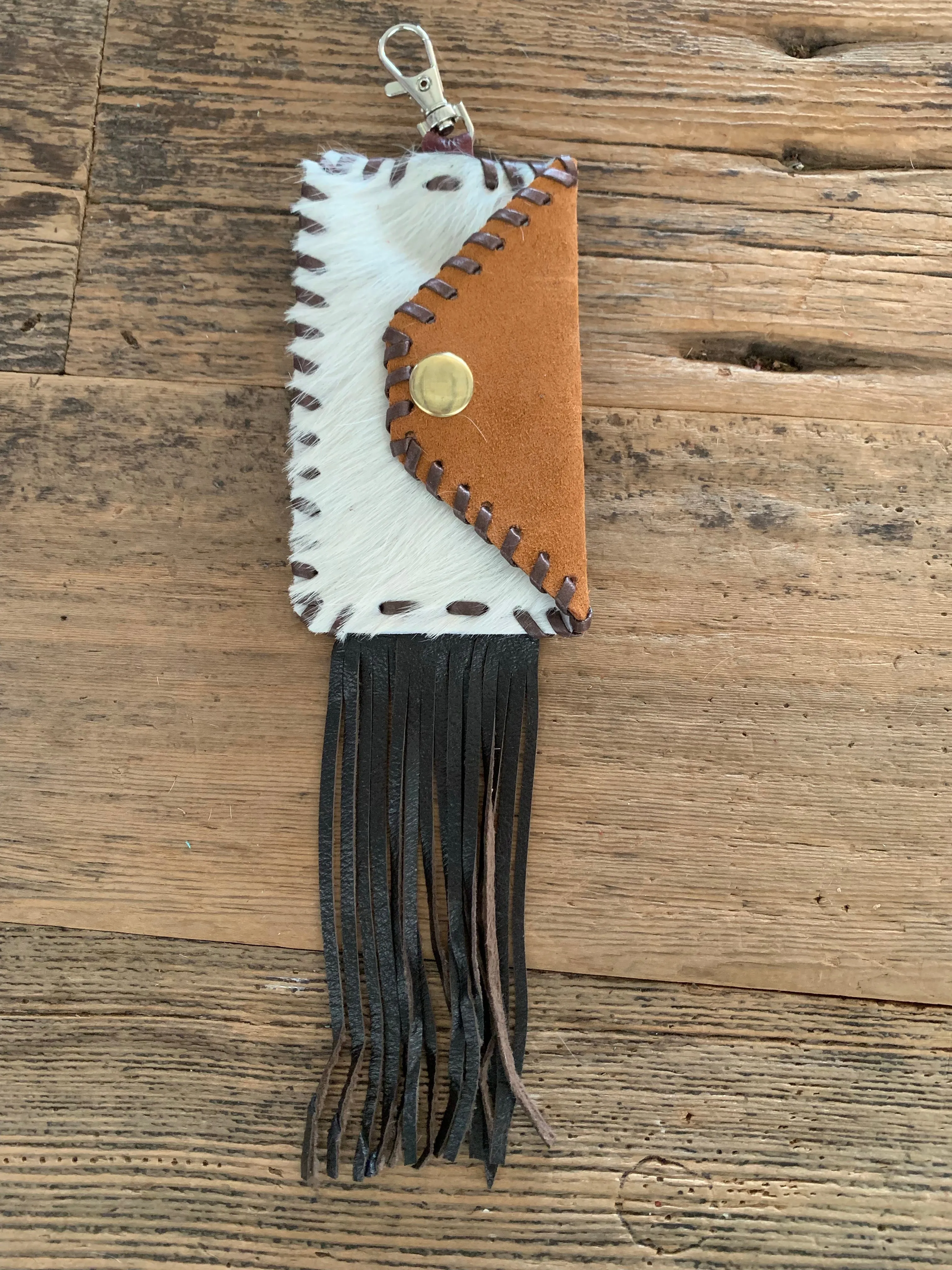 Leather Keychain Card Holder