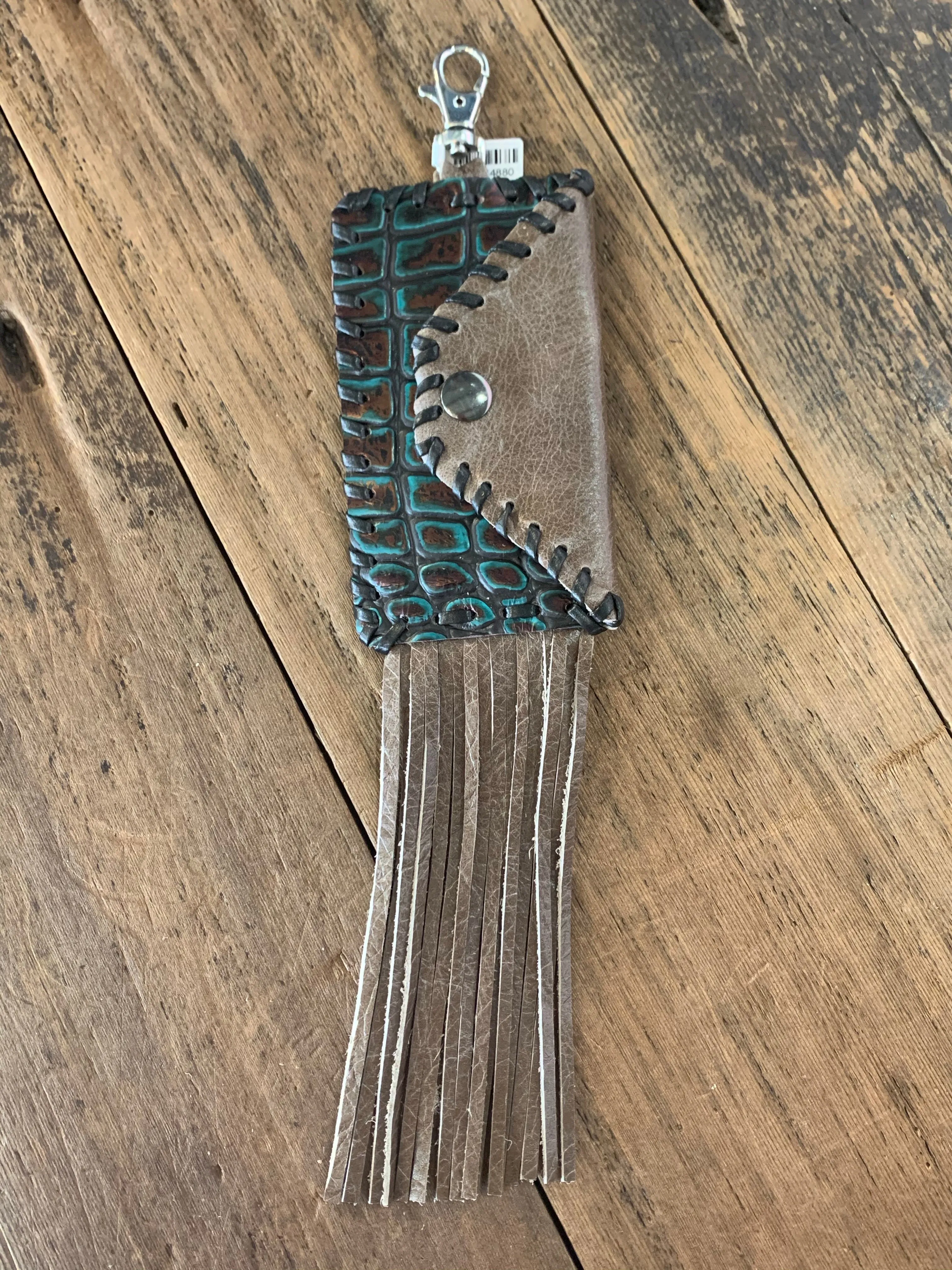 Leather Keychain Card Holder