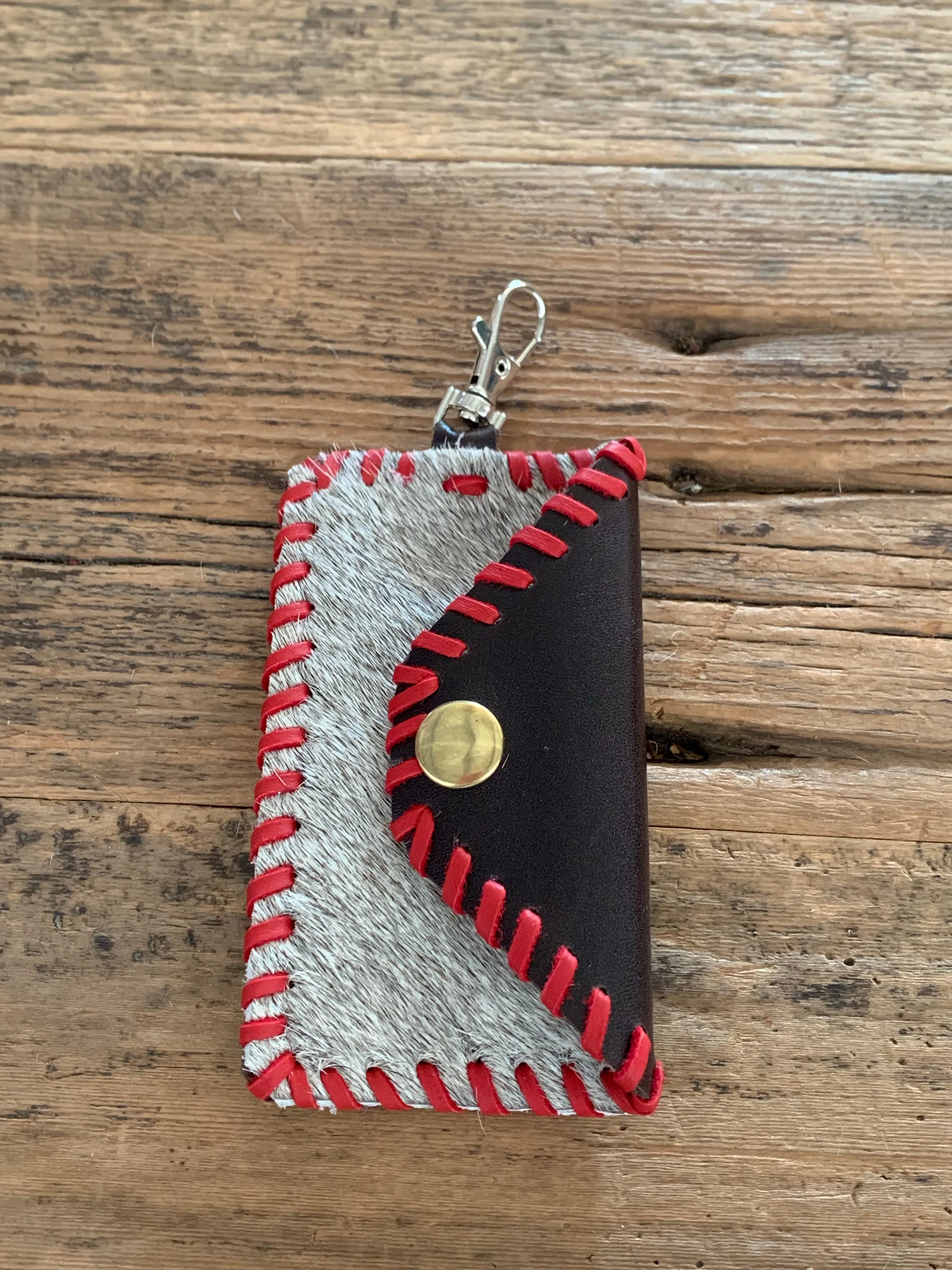 Leather Keychain Card Holder