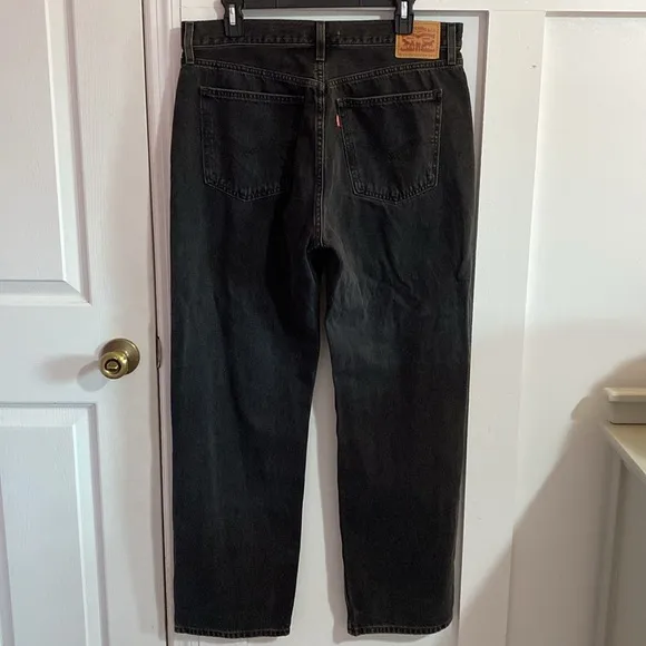 Levi's Low Pro Straight Leg Jeans Washed Black Womens Size 31