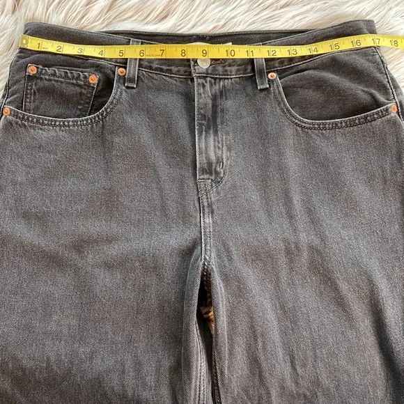 Levi's Low Pro Straight Leg Jeans Washed Black Womens Size 31