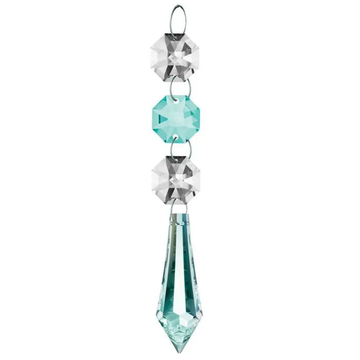Light Aqua Icicle Chandelier Crystals Ornaments, Pack of 5