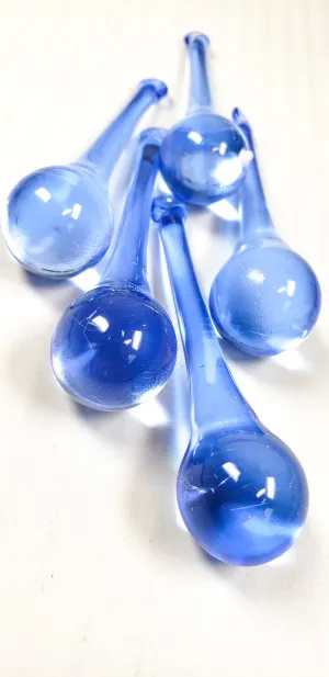 Light Blue Raindrop Chandelier Crystals, Pack of 5