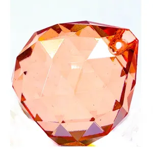 Light Peach Chandelier Crystal Faceted Ball Prism