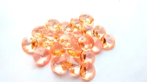 Light Peach 14mm Octagon Beads Chandelier Crystals 2 Holes