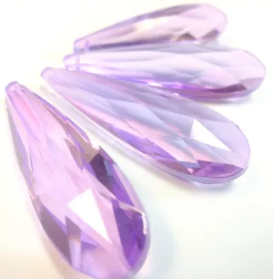 Lilac Long Teardrop Chandelier Crystals Pendants, Pack of 5