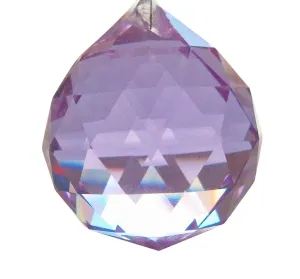 Lilac Purple Chandelier Crystal Faceted Ball Prism