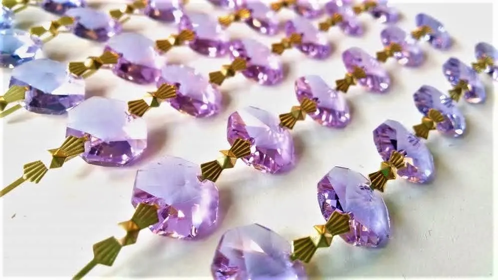 Lilac Purple Chandelier Crystal Garland Yard