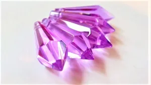Lilac Purple Icicle Chandelier Crystals, Pack of 5 Pendants