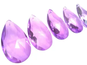 Lilac Teardrop Chandelier Crystals Pendant, Pack of 5