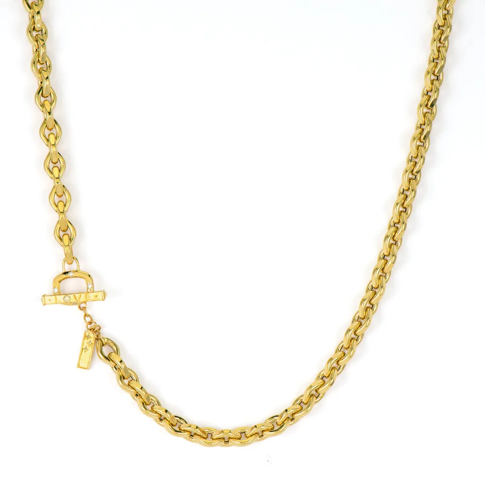 Love Toggle Classic Chunky Hexagon Chain by Three Stories Jewelry