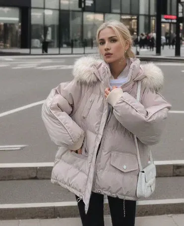 Maxinne hooded faux fur winter coat