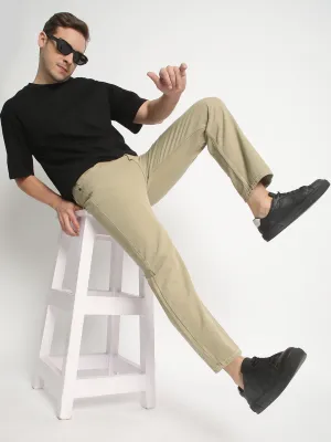 Men Beige Relaxed Fit Solid Jeans