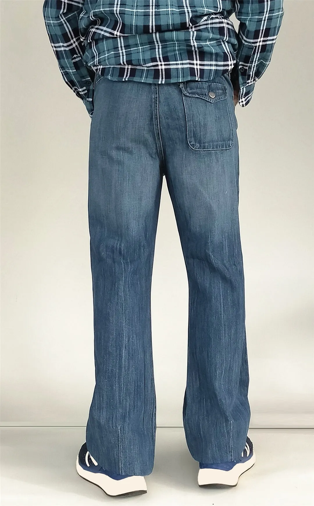Men JEANIUS JEANS Steven relaxed Bootcut Jeans in blue - Mid rise
