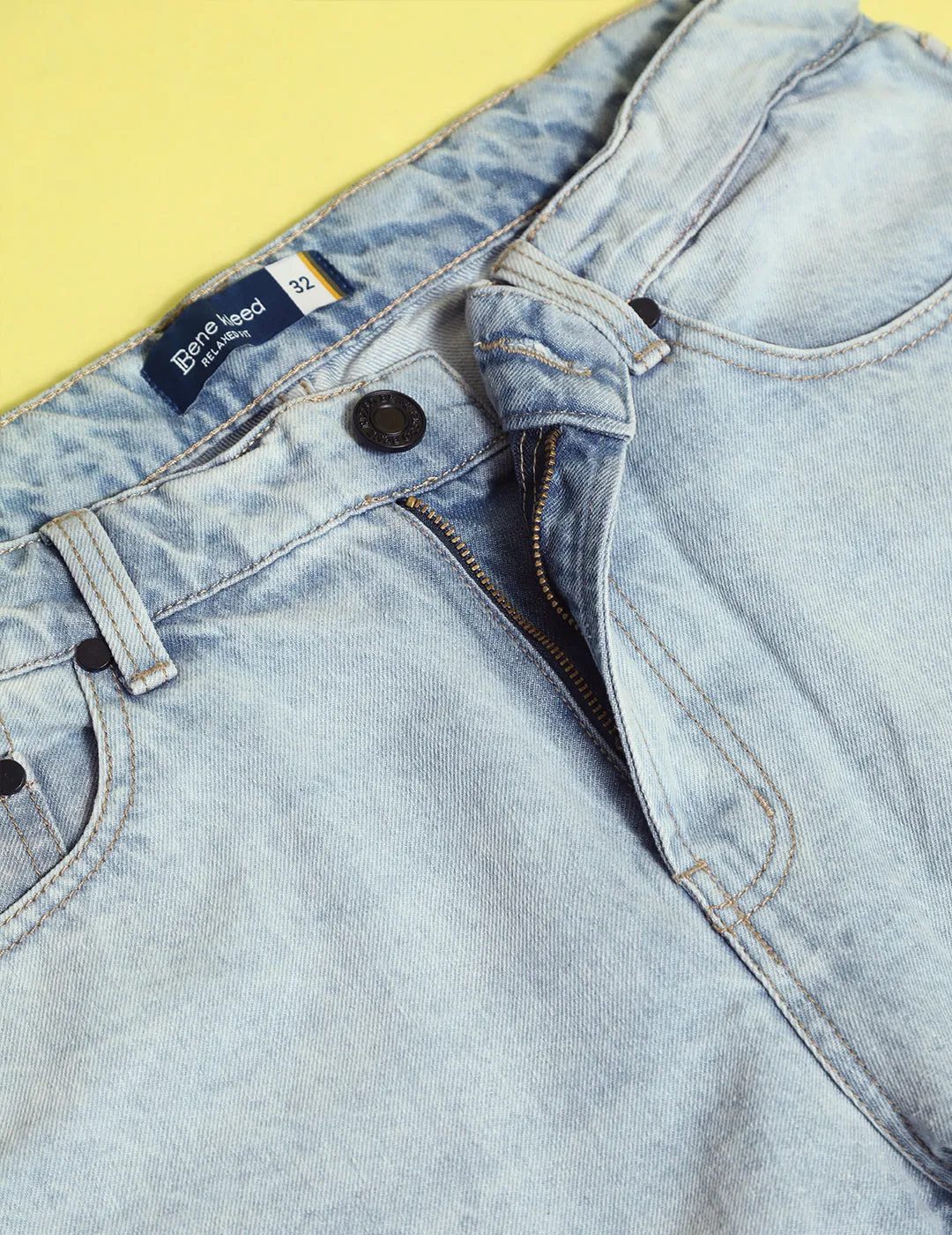 Men Relax Fit Blue Jeans