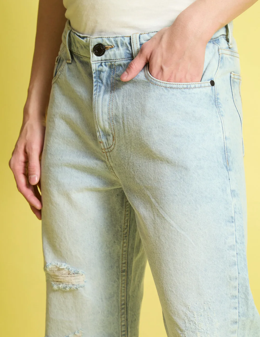 Men Relax Fit Blue Jeans
