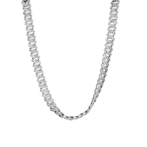 Men's Baguette Icy Custom Square Link 12mm Miami Cuban Chain