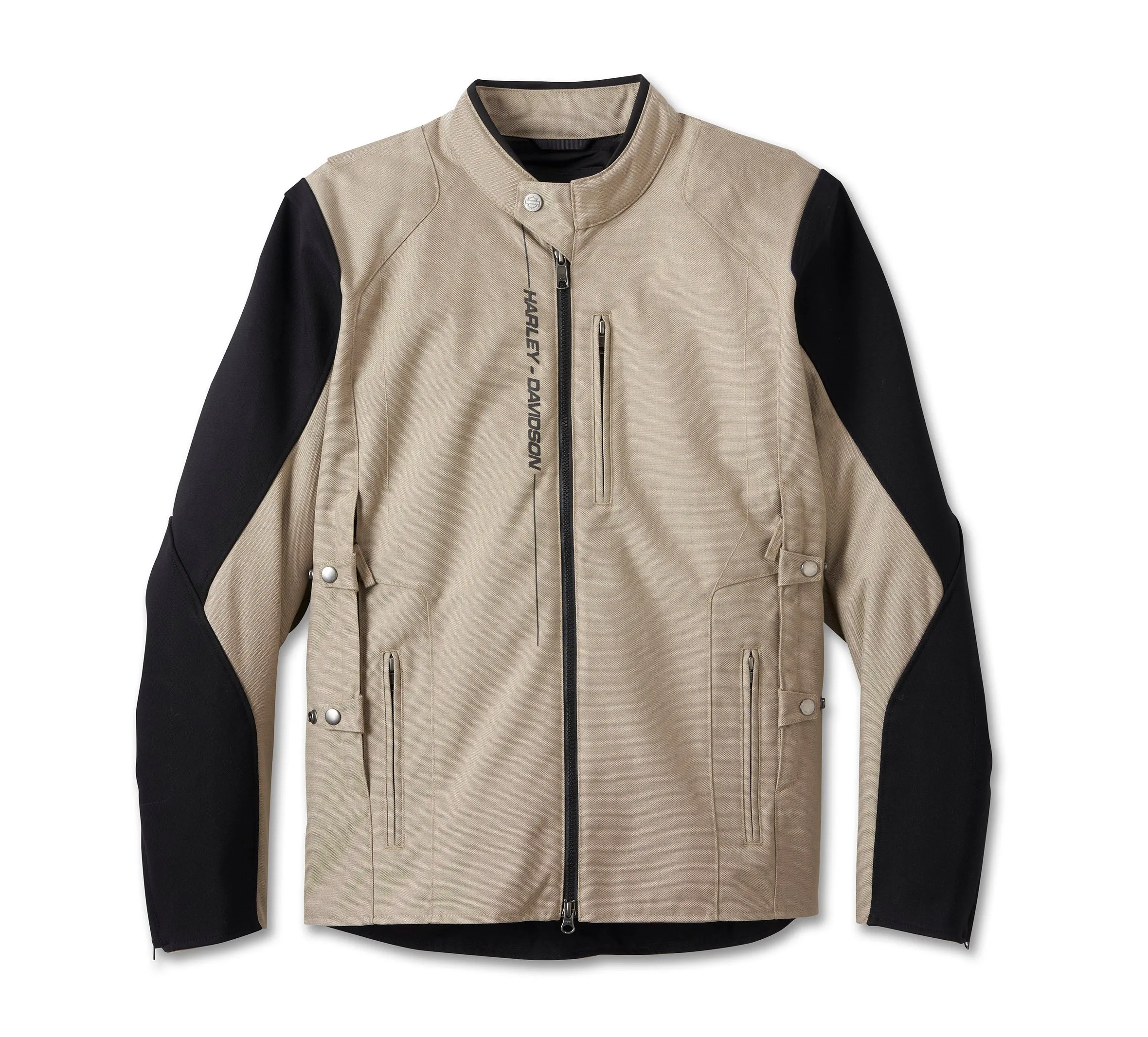 Men's Piledriver 2.0 Snaptab Textile Riding Jacket - Vintage Khaki & Black Beauty