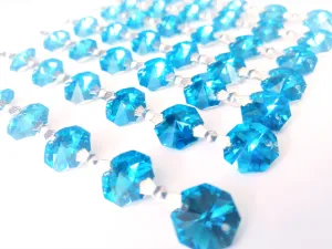 Metallic Aquamarine Chandelier Crystal Garland Yard