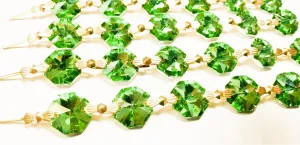 Metallic Spring Chandelier Crystal Garland Yard of Prisms