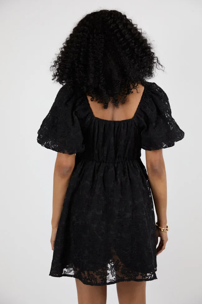 Midnight Muse Black Lace Babydoll Dress
