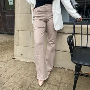 Mila High Rise Solid Slim Bootcut Jeans