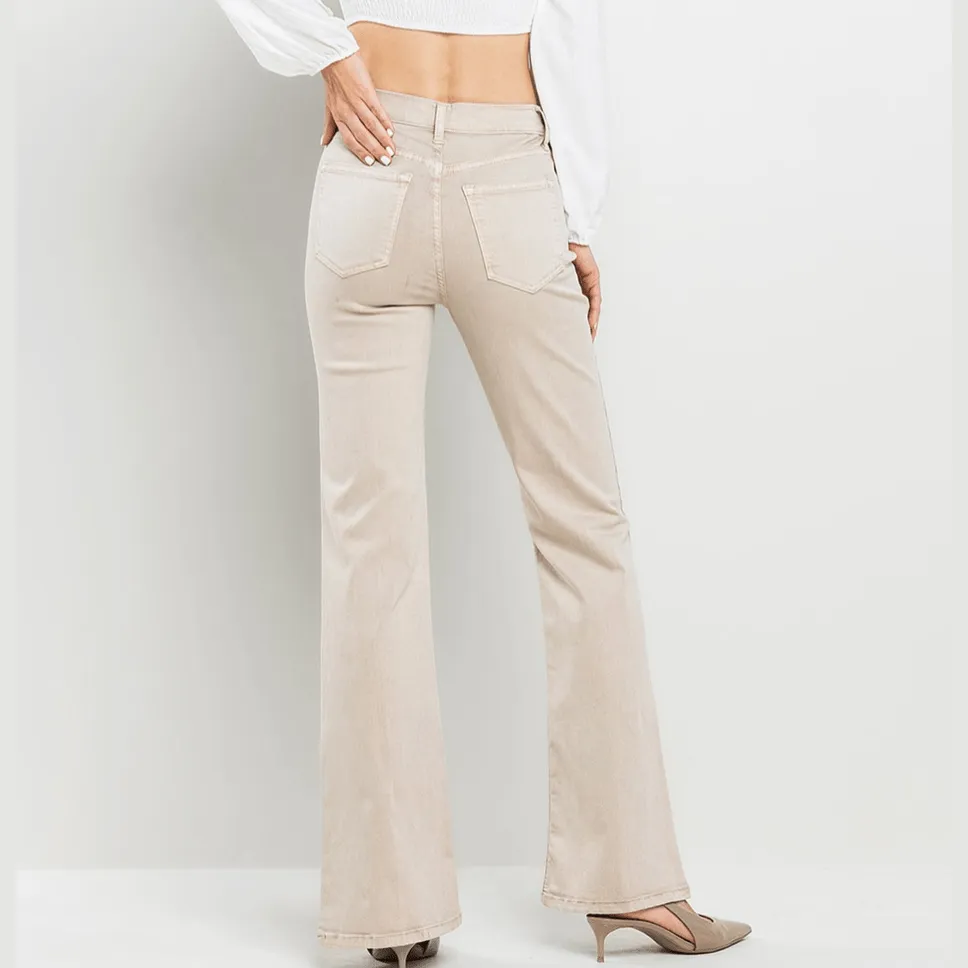 Mila High Rise Solid Slim Bootcut Jeans
