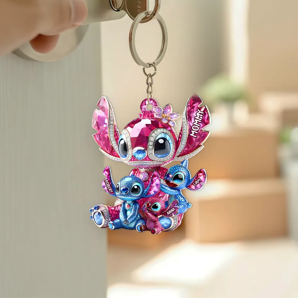 Monster Mom Keychain - Personalized Gift For Mother