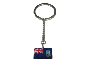 Montserrat Flag Pendant Keychain