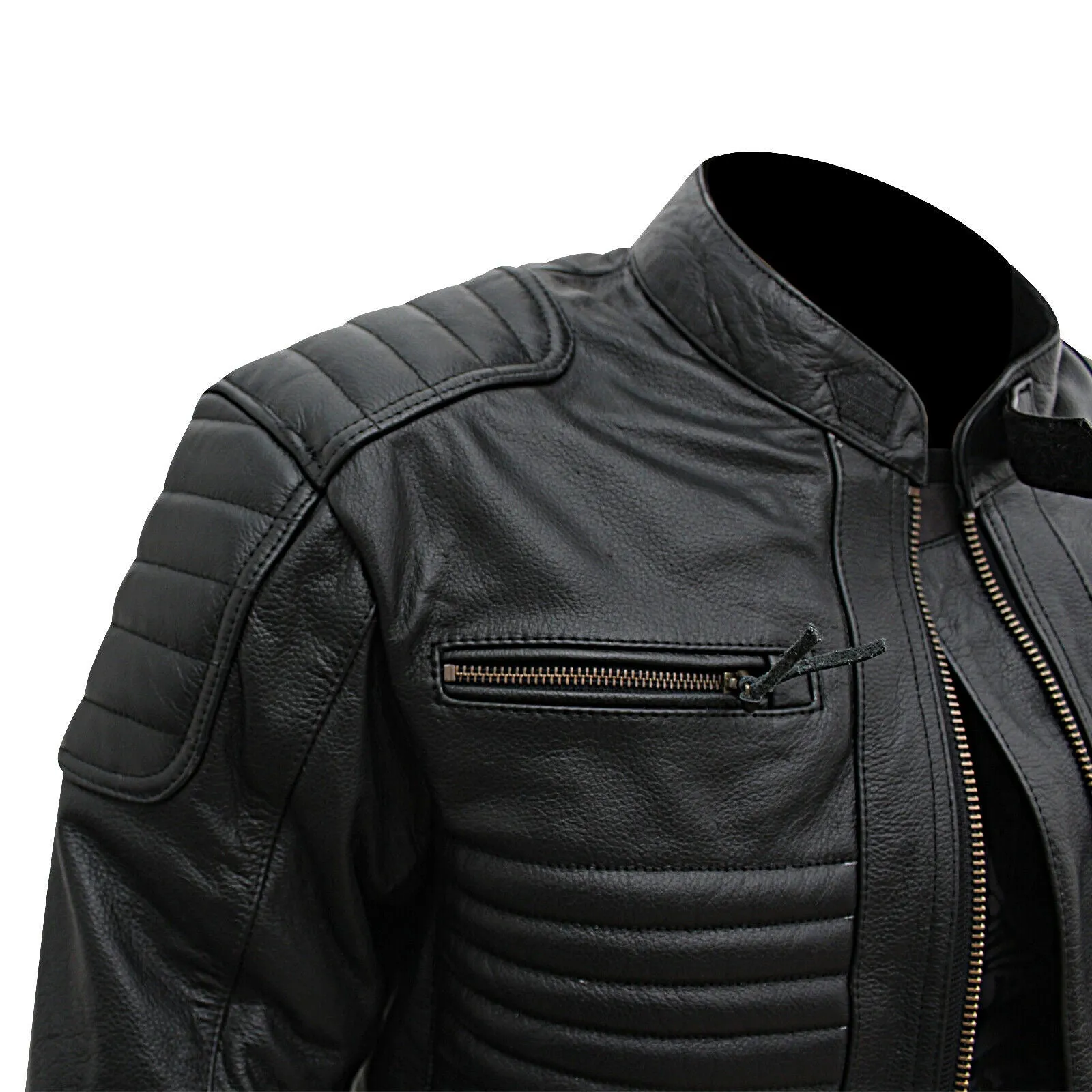 Motorcycle Men's Leather Jacket Motorbike Black Biker jacket