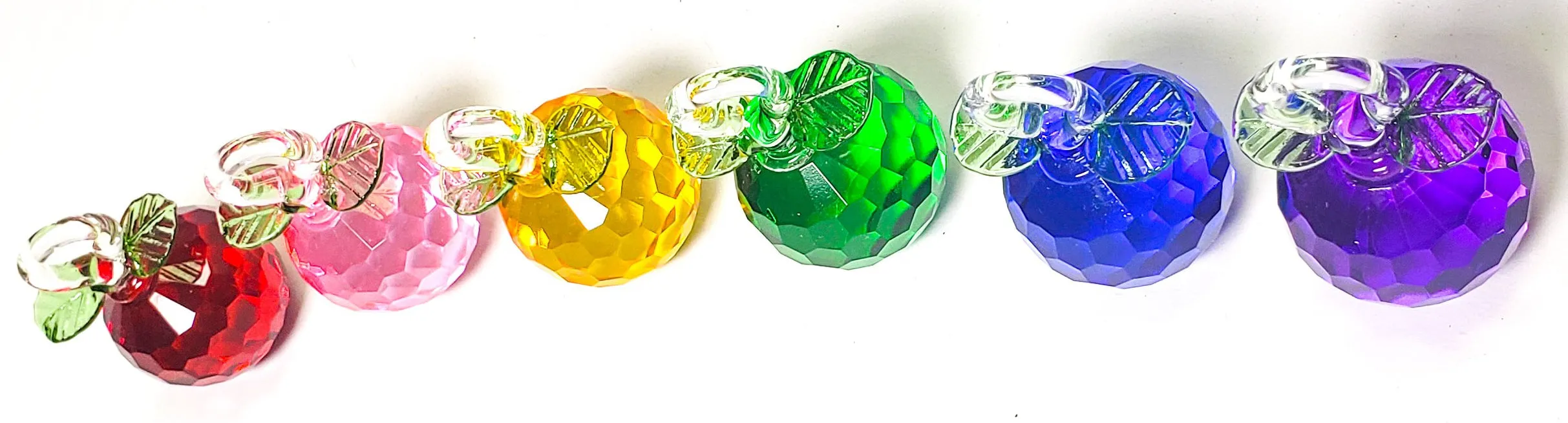 Murano Style Glass Apples for Chandeliers 30mm Fruit Ornaments
