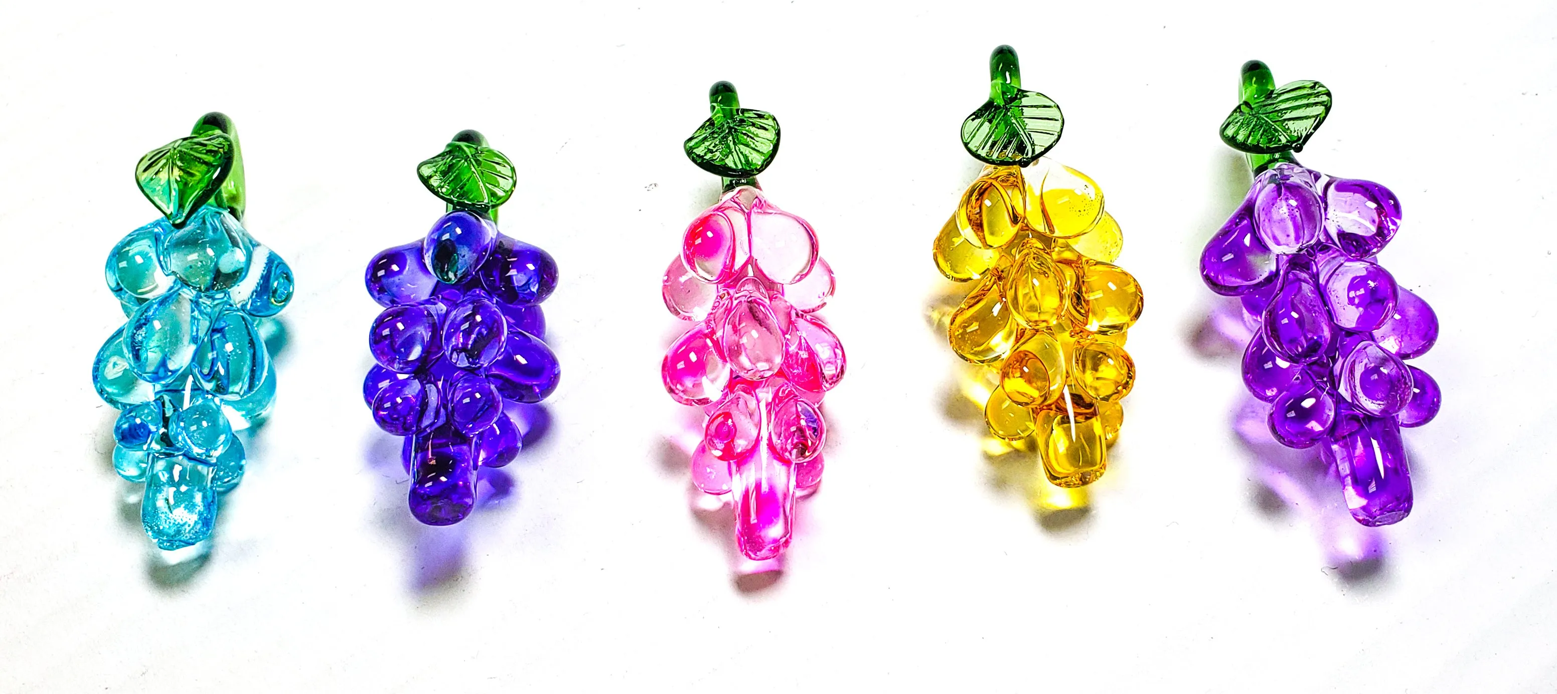 Murano Style Glass Grapes for Chandeliers 65mm Fruit Ornaments