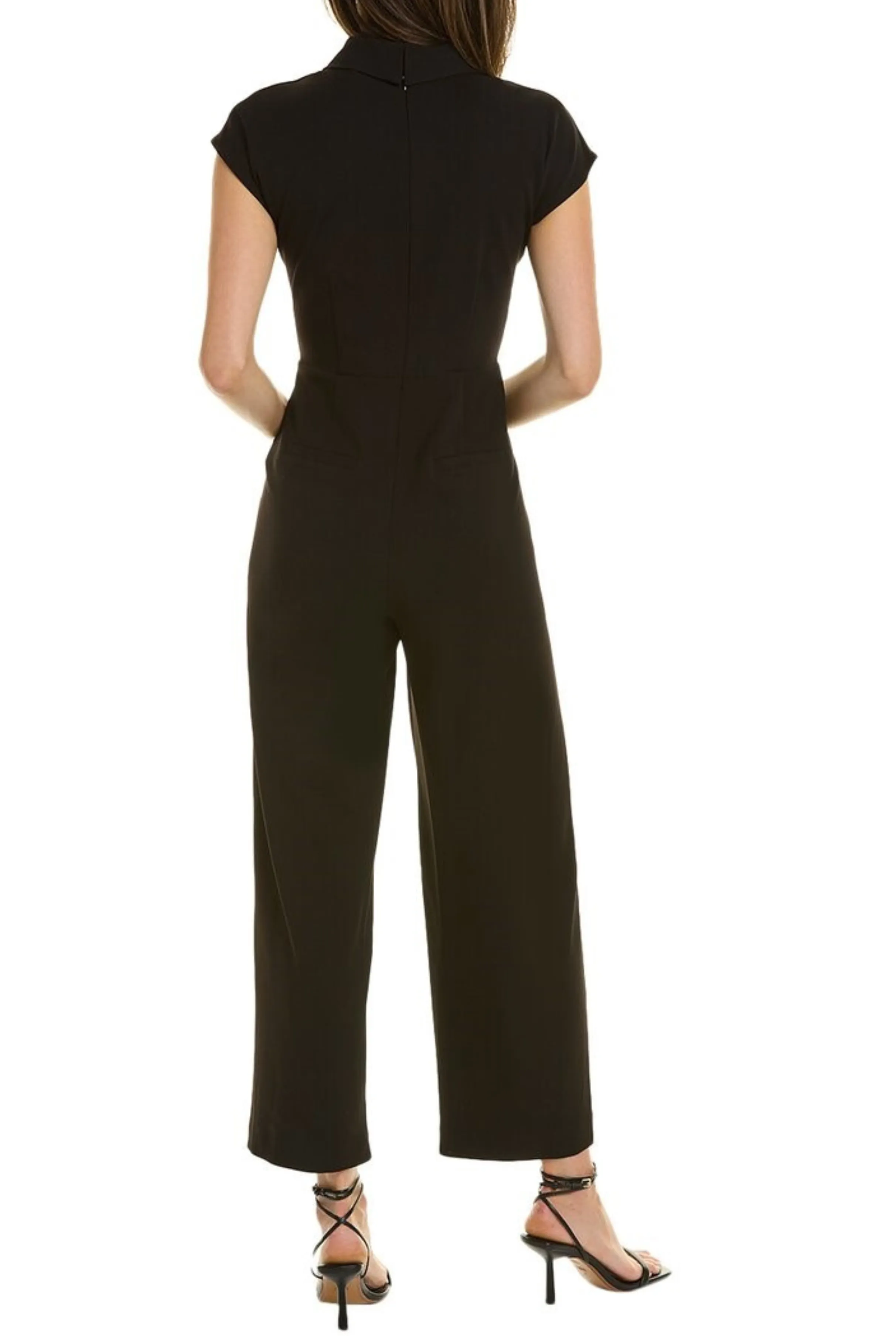 Nicole Miller Cap Sleeve Wide Leg Jumpsuit