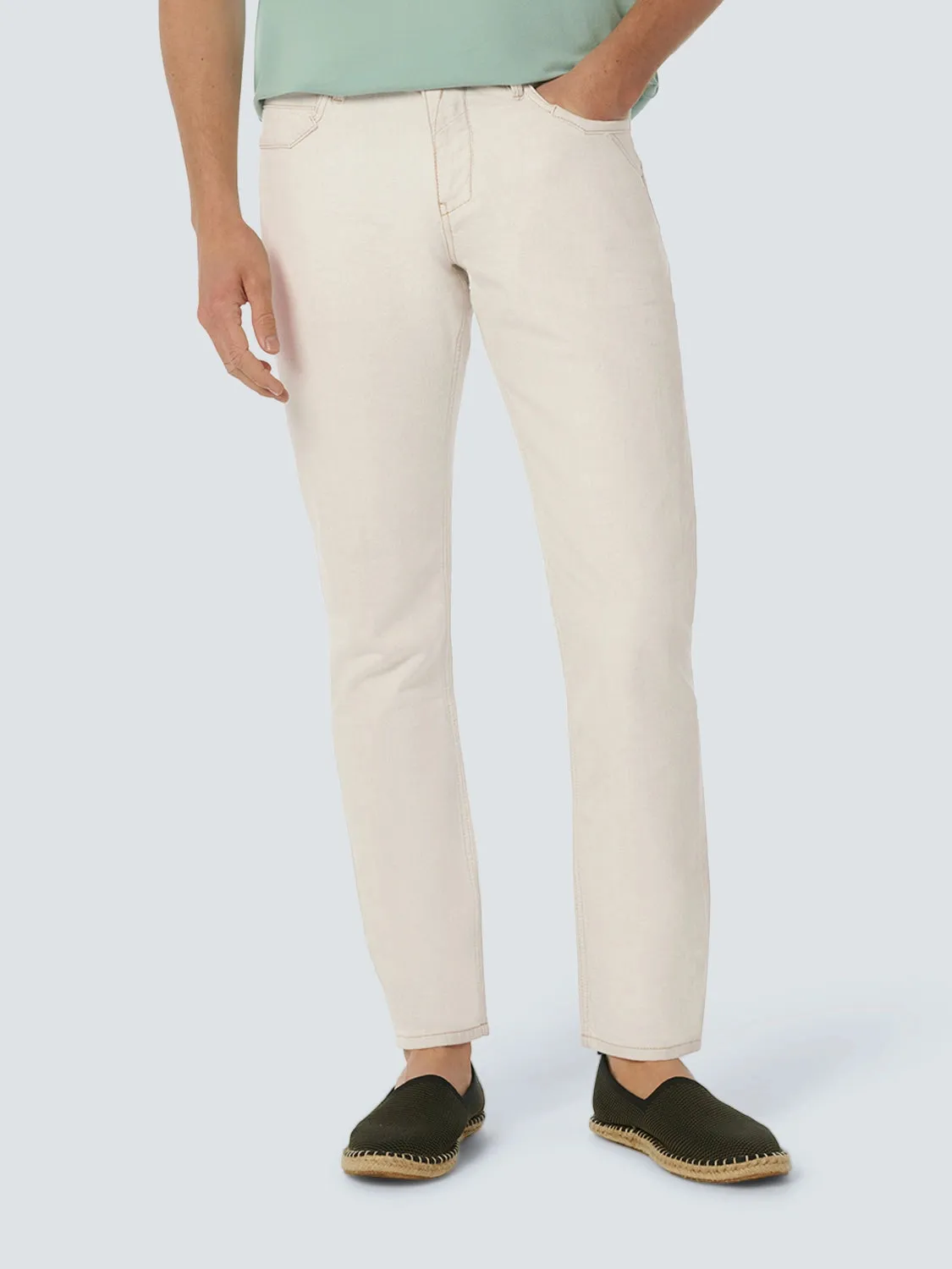 NO EXCESS 715 RELAXED FIT COTTON LINEN DENIM JEAN 23715D27N
