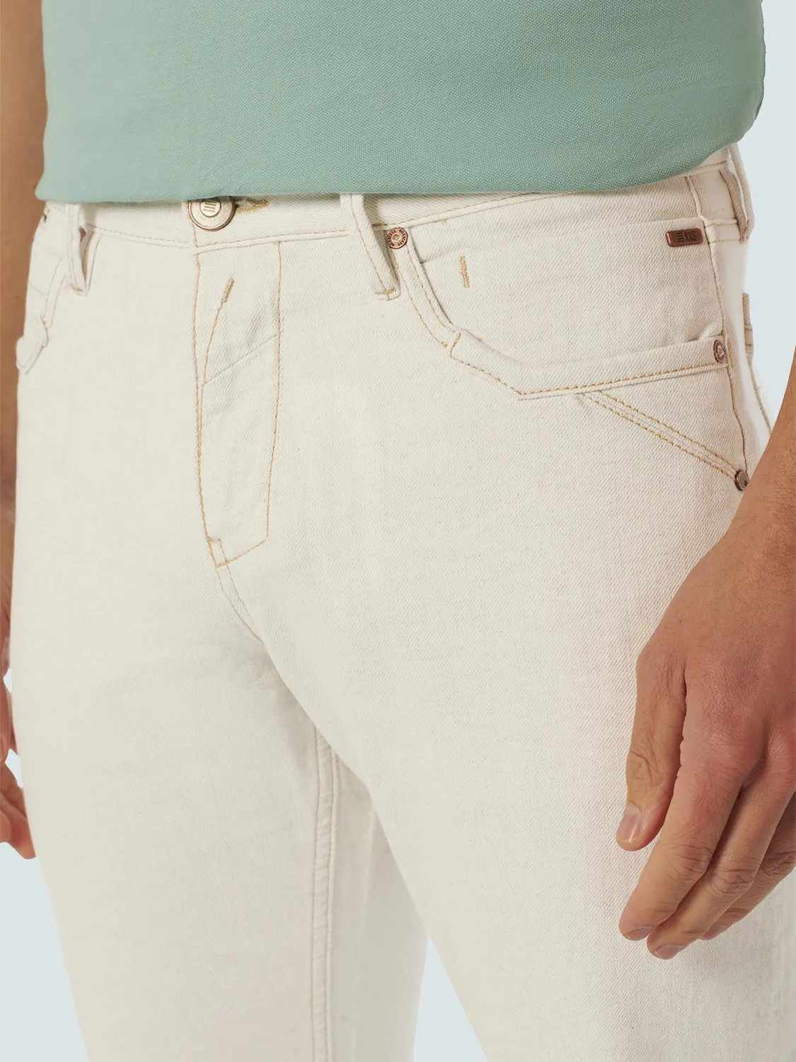 NO EXCESS 715 RELAXED FIT COTTON LINEN DENIM JEAN 23715D27N