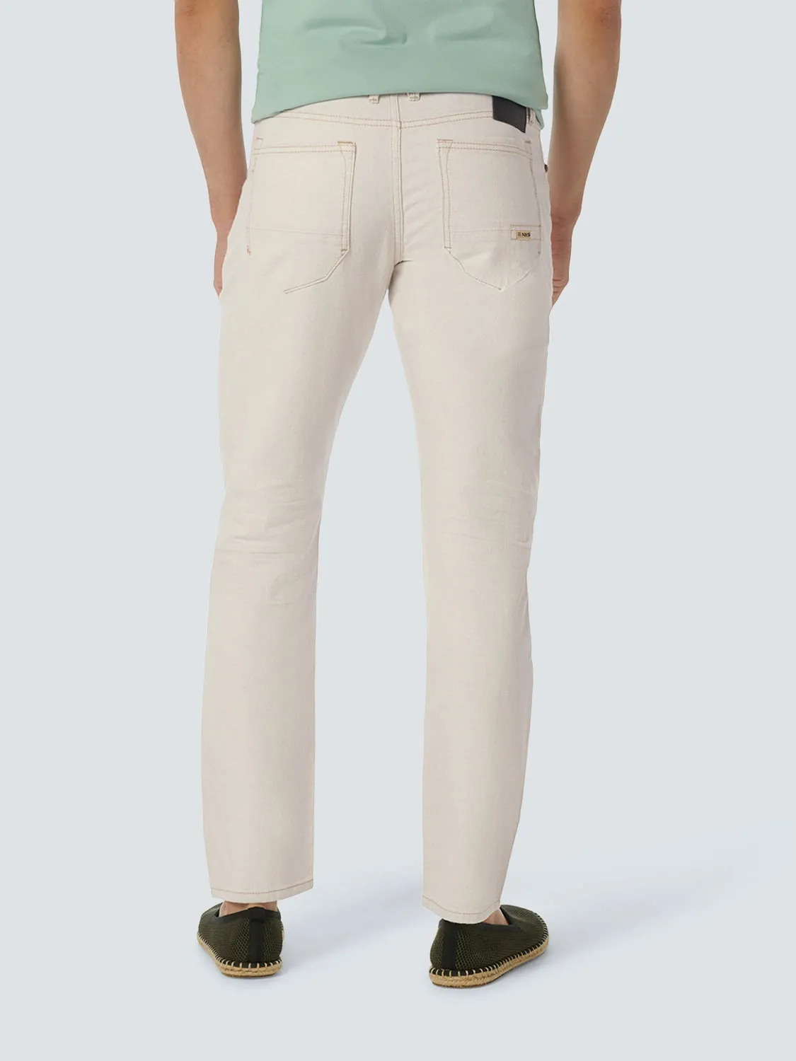 NO EXCESS 715 RELAXED FIT COTTON LINEN DENIM JEAN 23715D27N