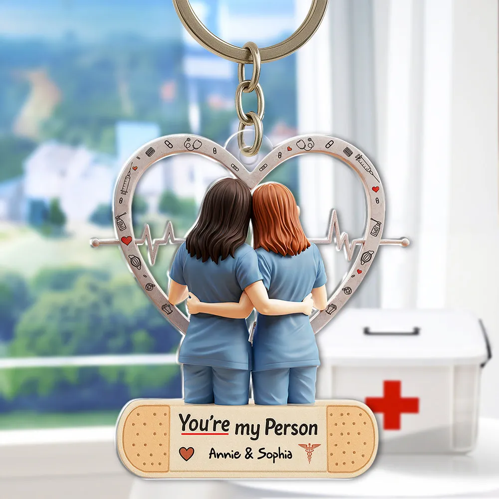 Nurse Besties Acrylic Keychain - Personalized Gifts For Best Colleague 02QHLU290525