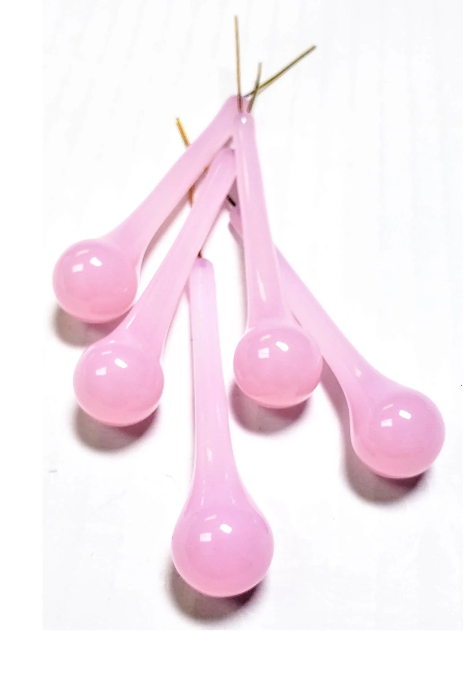 Opaline Pink 76mm Vintage Raindrop Chandelier Crystals, Pack of 5