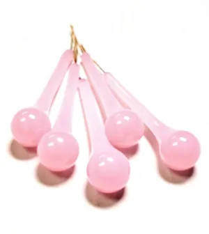 Opaline Pink 76mm Vintage Raindrop Chandelier Crystals, Pack of 5