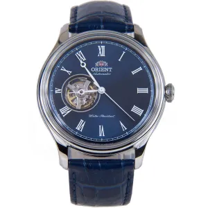 Orient Mechanical Blue Open Heart Dial FAG00004D0 AG00004D Leather Watch