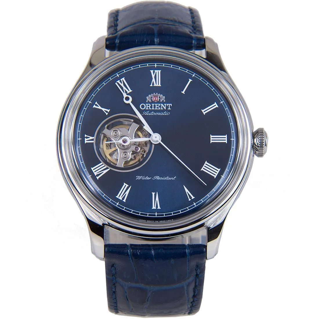 Orient Mechanical Blue Open Heart Dial FAG00004D0 AG00004D Leather Watch