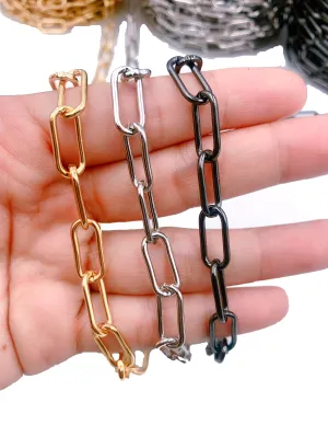 Paperclip Chain Necklace Chain by Foot, CH097