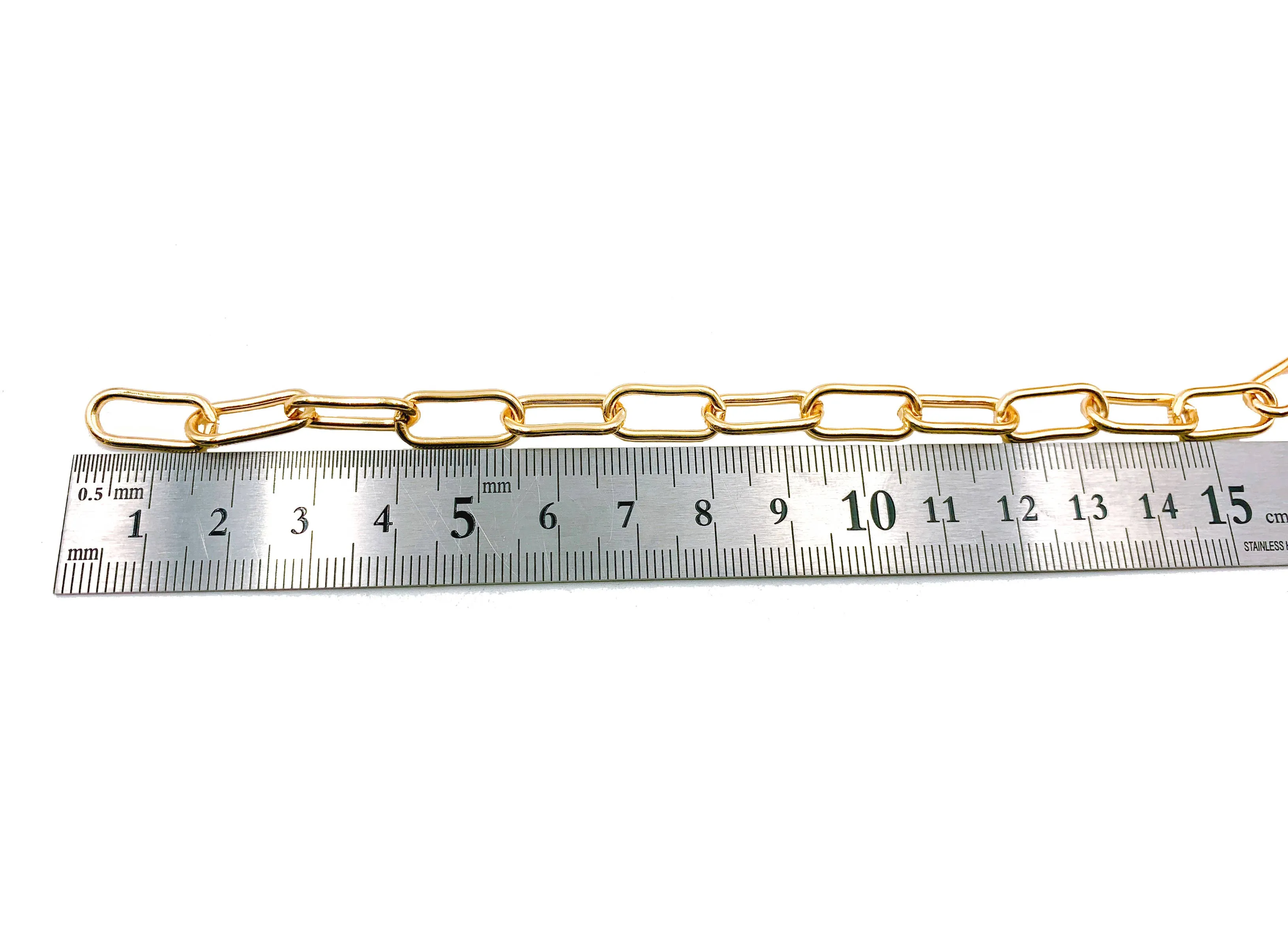 Paperclip Chain Necklace Chain by Foot, CH097