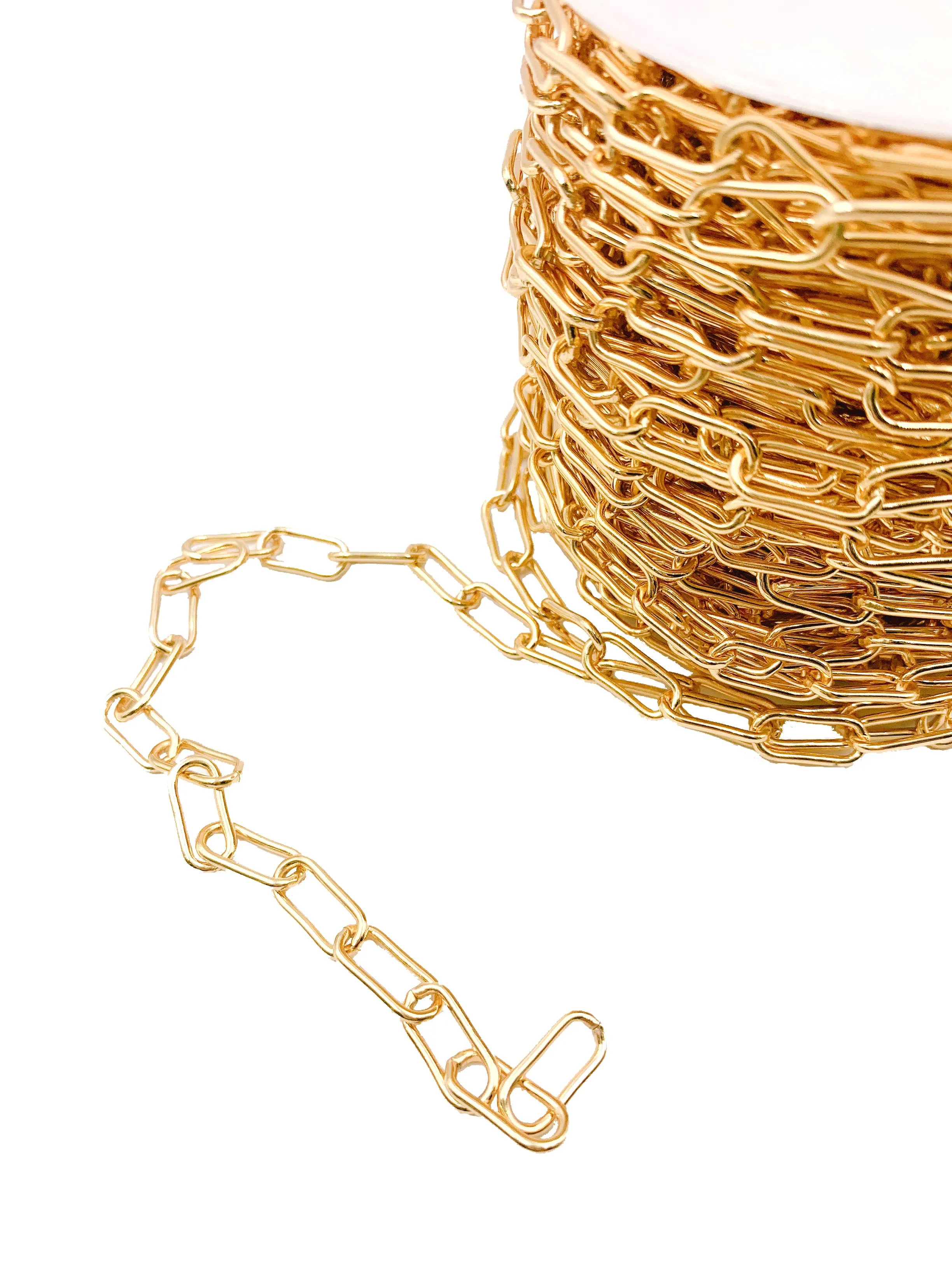 Paperclip Chain Necklace Chain by Foot, CH097