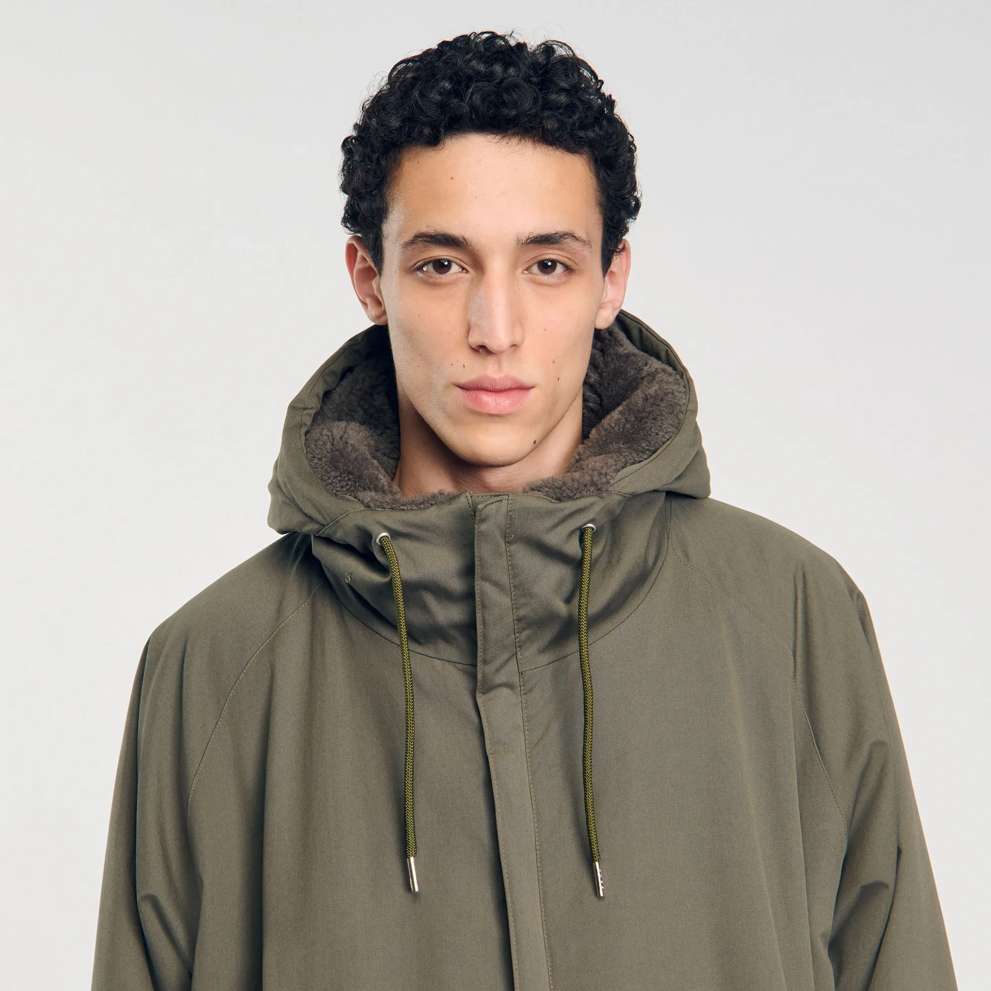 Parka Mouton Hooded Parka Olive Green