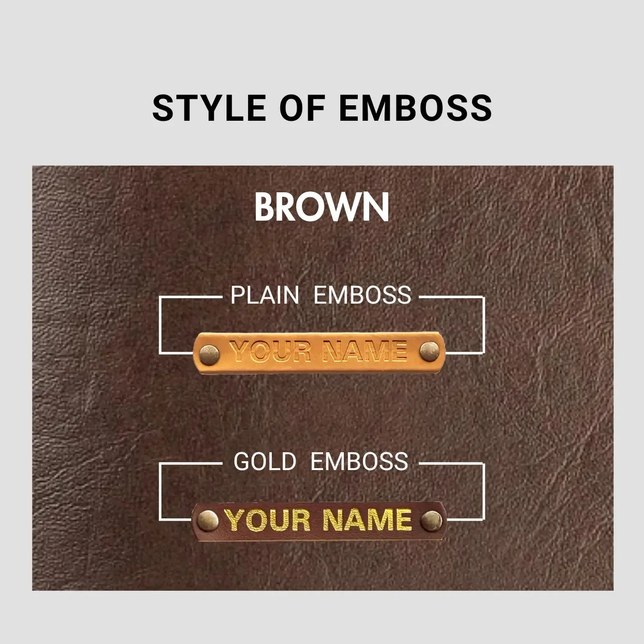 PERSONALISED KEYCHAIN - BROWN